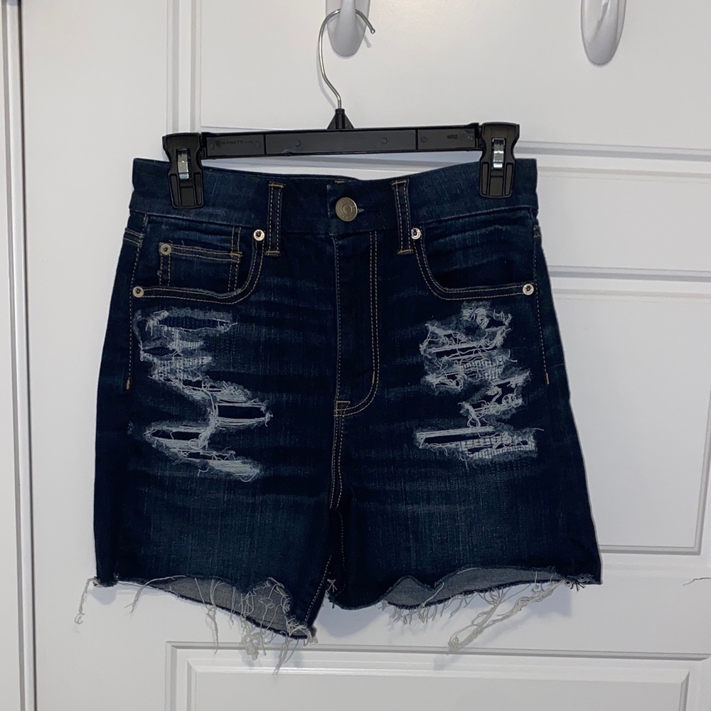 American Eagle Dark Denim Women Shorts